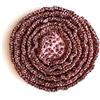 Handmade spilla tonda all'uncinetto in filo lamé, spilla fiore fantasia da scialle