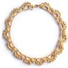 Handmade collana da donna, Gioielli all'uncinetto, girocollo di pizzo con cristalli di vetro, beige, Made in Italy, Bijoux da donna, Lavorazione Artigianale