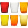 MEMENTO Set 6 bicchieri acqua in pasta di vetro 300cc (Sunset)
