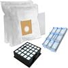 PakTrade SET - Filtro HEPA + Filtro Motore + 10 Sacchetti Per aspirapolvere Bosch BSGL 32125 GL-30 BIONIC FILTER PRO ANIMAL HAIR