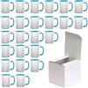 AL PRODUCTION Set Tazze per Sublimazione in Ceramica Bianca 330ml - Tazza Mug di Categoria AAA inclusa di Scatola per Gadget e Personalizzazioni - Made in Italy (Celeste, 24 Unità)