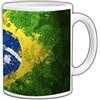 PLSH Brasile Bandiera Carioca - Tazza Mug 11OZ con Scatola - Idea Regalo per Fan Neymar Pelè Ronaldo Calcio Football