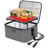 Aotto Forno Portatile, Scaldavivande Elettrico per Pranzo - 12V/24V/110V Scaldavivande da Auto 3-in-1 - Scatola per Pranzo Riscaldata per Adulti - Cucina, Riscalda & Mantiene i Pasti Caldi per Auto