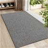 LEKEEPGO Zerbino Ingresso Interno 60 x 90 cm, Tappeto Ingresso Interno Antiscivolo, Assorbente Tappetino Entrata Lavabile per Casa Porta, Corridoio, Grigio chiaro