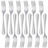 Buyer Star Forchette da dessert in acciaio inossidabile 18/0, set di forchette d'argento da 12 pezzi Kit di utensili per la tavola lucidato a specchio elegante