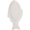 Healvian Piatto Creativo e Multifunzionale in Ceramica Bianco a Forma di Pesce Design Semplice ed Elegante per Conservazione e Uso in Feste o Ristoranti