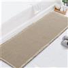 FASCINATDECO Tappeto Bagno Assorbente - Tappeti Bagno Antiscivolo Waffle Assorbente ad Asciugatura Rapida - Tappeto Bagno Antiscivolo Lavabile Morbido in Microfibra (Marrone,60x180 cm)