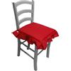 Zucchissime Allegria Set 6 Cuscini Tinta Unita, con Volant 40x40 Spessore 5 cm, Copri Sedia Cucina + Omaggio Set EGIDIOSRL (Rosso)