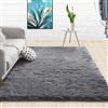 Hruile Tappeto shaggy a pelo spesso e soffice, per soggiorno, morbido, di grandi dimensioni, moderno, in peluche, per camera da letto, antiscivolo, decorazione per la casa, 160 x 230 cm, grigio