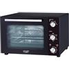 ADLER EUROPE Adler Forno elettrico da 35 litri AD 6025, controllo della temperatura 90-230°C, funzione convezione e grilletto, timer 60 minuti, griglia e vassoio inclusi, nero