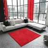 Arreditaly Tappeto Shaggy A Pelo Lungo Antiscivolo Moderno Per Salotto Camera Soggiorno In Diversi Colori E Misure, Colore Intenso e Brillante (150 Cm Quadrato, Rosso)