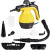 COSTWAY Pulitore Vapore 350 ml, Pulitore a Vapore Portatile Multiuso 3 Bar, con 9 Accessori (Giallo)