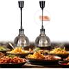BOVDC Lampada Riscaldante Cucina, 250W Lampada Riscaldante per Alimenti Regolabile, Lampada Scaldavivande Ristorante Sospeso 19 cm/25 cm per Ristoranti, Hotel (Acciaio inossidabile-25cm,2 Pezzi)