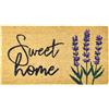 Comart - Zerbino Season in Cocco - 40x70 cm - Design Moderno - Zerbino Ingresso Esterno e Interno - Antiscivolo - Facile da Pulire - Tappeto Asciugapassi con Disegni e Scritte di Benvenuto - Lavanda