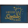 Fabulous Zerbino blu - Il miglior dentista del mondo medicina dente mestiere passione salute - Dimensioni: 75 x 50 cm