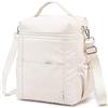 NOL Natural Organic Lifestyle Borsa termica per il pranzo da donna, in nylon leggero, impermeabile, per il lavoro (crema, grande)