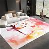 AUWUUA Tappeto per cameretta con ballerina dipinta ad acquerello, 50x80 cm, morbido, a pelo corto, antiscivolo, lavabile, decorativo, per soggiorno, cameretta dei bambini, ufficio