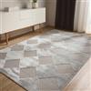 benuta Basic Tappeto salotto Claire - Grigio 160x230 cm - Salotto Minimalista stile retrò geometrico - Manutenzione semplice - Compatibile con pavimento riscaldato