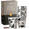 MAQA - 200 Bicchierini Caffè Carta, 120ml COMPOSTABILI PER ESPRESSI MACCHIATI - Bicchieri Caffe Monouso Ecologici, Resistenti al Calore, Riciclabili, Ideali per Espresso, Casa, Eventi e Ufficio