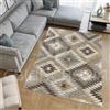 By Suardi Tappeto Living Velour Antiscivolo Dis. AVANA col. TORTORA Ideale per Soggiorno Camera (65x110 (2 Pezzi))