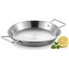 RemixAst Pentola per paella con doppio manico in acciaio inox, design a fondo piatto per cucinare e servire comodamente (32 cm)
