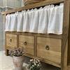 WRMING Corta Tendina per Sottolavello Stile Country Tende da Cucina con Mantovana Voile Mezza Tenda Beige Trasparenti Piccolina Tendina per Cappa Bistro Caffé Bar, 1 Pezzi,W x H 150x30cm