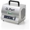 SIRMAN | OZONIZZATORE portatile per Ambienti SaniSirman O3 PORT 10 in alluminio e acciaio | Generatore Ozono portatile per superfici max 140 mq | Dotato di Timer 0-60 min (Argento)