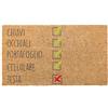 Social crazy Tappeto zerbino personalizzato - checklist - cocco naturale ideale per ingressi (Cocco naturale, 40x60 cm)