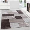 Teppium Teppum Tappeto a Pelo Corto Marrone 140x200 cm - Salotto, Soggiorno e Camera da Letto Soffice e Morbido Moquette con Disegno a Scacchi