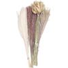 MEMEWOCA 100 pezzi di mazzo misto di erba di pampa essiccata, coda di coniglio e canna d'acqua per decorazioni domestiche, 17 pollici di fiori naturali essiccati per centrotavola e composiz