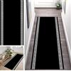 ZUZEKU Tappeto per corridoio, cucina, lavabile, antiscivolo, 50 x 180 cm, colore nero e bianco, lungo per corridoio, soggiorno, camera da letto, venduto al metro, personalizzabile,