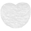 emmevi Tappeto Bagno Camera Cuore Scendiletto Pelo Lungo Scendi Doccia Antiscivolo Mod.CUORE SHAGGY BIANCO