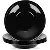 Vilde Piatti piani profondi in vetro nero, 21,5 cm, 400 ml, 6 pezzi | piatti fondi, set, ciotola, zuppa
