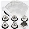 PHMEZLF Capsule riutilizzabili per Nespresso OriginalLine, 6 cialde da caffè ricaricabili in acciaio inox, compatibili per macchine Nespresso Original Line (6 Cpus + 200 coperchi)