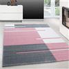 Teppium Tappeto per Soggiorno 80 x 150 cm Rosa- Design Moderno Rettangolare Tappeto a Pelo Corto per Cucina, Sala da Pranzo e Camera da Letto, Extra Morbido e Facile da Pulire