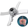 XGHJ Lama di ricambio compatibile con macchine per gelato Ninja Creami serie NC500, ricambio per Ninja Creamerizer NC500, NC501, NC500C, NC501C, NC501H, acciaio inossidabile, bianco argento