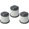 vhbw 3x filtro a pieghe piatte compatibile con Black & Decker Dustbuster Pivot PD1020, PD1020L, PD1420, PD1420LP, PD1820, PD1820L aspirapolvere