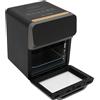 SAUADY Forno elettrico, funzione visiva, forno, touchscreen LCD, per scongelare, cuocere e grigliare varie prelibatezze, capacità: 13 l, 27 x 26 x 32 cm