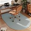 Hixingo Tappeto Sedia Ufficio Parquet, Tappetino Scrivania per Sedia da Ufficio Antiscivolo, Tappeto Gaming Pavimento Antigraffio per Pavimenti Duri (80 * 120CM,Azzurro)
