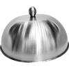 Pitycbo Coperchio per Hamburger Cupola per Sciogliere Formaggio Coperchio per Piastra E Cottura in Acciaio Inox con Maniglia di Sicurezza Adatto per Barbecue, 28 Cm X 28 Cm X 10.8