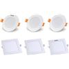 DISCORAMA 6 PEZZI FARETTI LED DA INCASSO 6W PER CARTONGESSO, LUCE CALDA, LUCE FREDDA, LUCE NEUTRA, ROTONDI, QUADRATI, PANNELLO ULTRASOTTILE - DISCORAMA® (Quadrati, Luce Neutra)