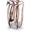 MAZZEGA ART & DESIGN - 1 Bicchiere in Vetro di Murano Giorgione, Soffiati e Lavorati a Mano nell'Isola di Murano. Linea "I Colori di Murano" 350 ml. Made in Italy (1, ROSSO)