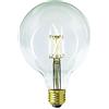 AMARCORDS - Lampadina Led dimmerabile, filamento DRITTO, luce calda 2700K, vetro chiaro tipo globo, E27, 4W