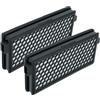 vhbw 2x filtro compatibile con Miele S 2000 - S 2999, Ruby, S2110, S 2, ROYAL BLUE, S2111 aspirapolvere - filtro HEPA/ai carboni attivi nero/bianco