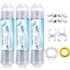 ZhuiFengAA Kit di filtri per acqua alcalina universale in linea da 3 pezzi da 10 pollici, filtro minerale multifunzionale 4 in 1, pH+ per sistema a osmosi inversa