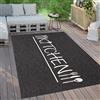 Paco Home Tappeto Cucina Da Esterno Salotto Moderno Balcone Terrazo Moderno Motivo Astratto Letteratura, Dimensione:200x280 cm, Colore:Antracite 2