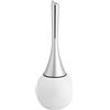 Smandy Scopini, Spazzola portatile per pulizia in acciaio inox con set di supporti per stanze da bagno(White)
