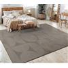 Paco Home Tappeto Salotto Moderno Soggiorno Pelo Corto Motivo Scandinavo Motivo Boho Motivo Geometrico, Dimensione:160x220 cm, Colore:Grigio 6