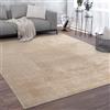 Paco Home Tappeto Salotto Pelo Corto Monocolore Design Moderno Morbido Beige, Dimensione:140x200 cm