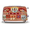 Smeg, Tostapane 2x2 TSF01DGEU, 2 Scomparti da 36mm, 6 Livelli di Doratura, Funzione Riscaldamento, Scongelamento e Bagel, Espulsione Automatica del Pane, Cassetto Raccoglibriciole, 950W, D&G